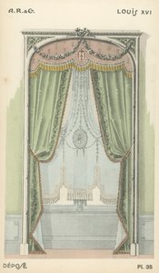 Illustratie uit interieurontwerpproductcatalogus van A R & Cie, Frankrijk door French School