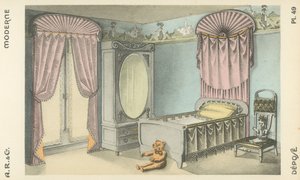 Illustratie uit interieurontwerpproductcatalogus van A R & Cie, Frankrijk door French School