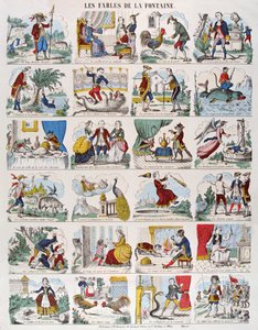 Illustraties voor Fabels van Jean de La Fontaine (1621-95) imagerie Gangel en P. Didion in Metz door French School