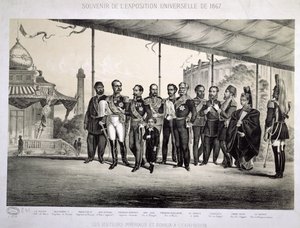 Keizerlijke en koninklijke bezoekers van de Wereldtentoonstelling in Parijs, 1867