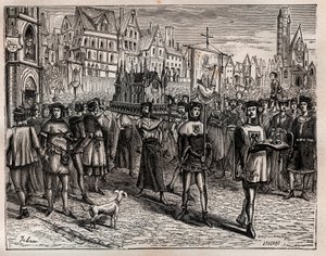 In 1318 riep de bisschop van Parijs de geestelijkheid van de stad bijeen voor de vertaling van de relieken van Saint-Magloire - Een processie begon bij de kerk van Saint-Magloire aan de Rue Saint-Denis en ging via de Rue aux Ours naar de begraafplaats van 