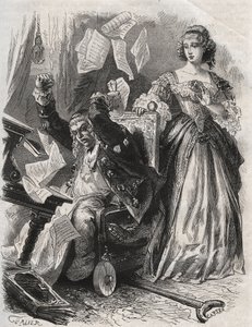 In de greep van razernij, liet hij veren, boeken en papieren vliegen: woede van de dichter Paul Scarron (1610-1660) voor zijn vrouw, Francoise d