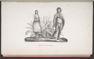Inwoners van Paaseiland, uit Voyage pittoresque autour du monde, met portretten van wilden uit Amerika, Azië, Afrika en de eilanden van de grote Oceaan; landschappen, zeegezichten en verschillende objecten van natuurlijke historie; vergezeld van beschrijvi