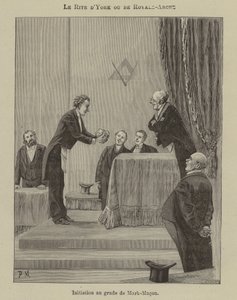 Inwijding van een Mark Meester Metselaar in de York Rite