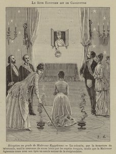 Inwijding van een Meesteres van Egypte in de Egyptische Rite door French School
