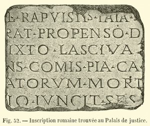 Romeinse inscriptie gevonden bij het Paleis van Justitie