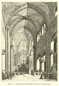 Interieur van Saint-Julien le Pauvre, huidige staat door French School