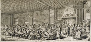 Interieur van een cabaret 