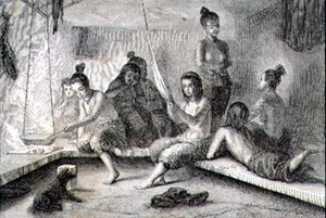 Interieur van een Eskimohut in de jaren 1860