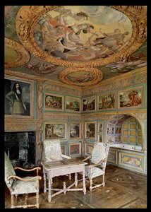 Interieur van de Salle Louis XIV of de Salle de Bain door French School