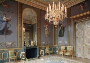 Interieur van de Salon de Musique in het appartement van Hortense de Beauharnais