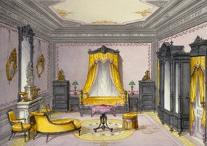 Interieur met meubels uit een Frans tijdschrift door French School