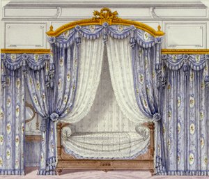 Interieur met meubels uit een Frans tijdschrift, 1850s