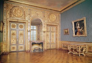 Interieurzicht van de Petit Salon, c.1660 door French School