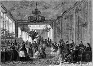 Interieur van de banketbakkerij van Paul Siraudin. Parijs door French School