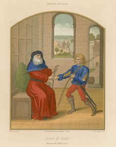 Isaak en Esau door French School