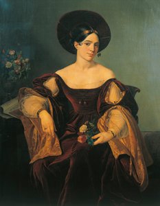 Italië, Milaan, Portret van de Franse mezzosopraan Maria Malibran (Maria Felicia Garcia) door French School