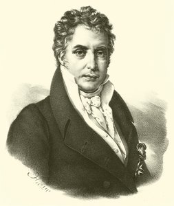 Jacques-Louis David, portret (gravure) door French School