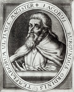 Jacques de Molay (ca. 1243-1314) Meester van de Tempeliers door French School