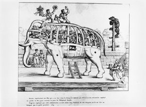 Jardin des Plantes in Parijs, 1819 door French School