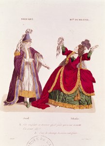 Jean-Baptiste Brizard in de rol van Joad en Mademoiselle Dumesnil als Athalie, scène uit Act V Scene 5 van 