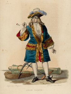 Jean Barth (gekleurde gravure) door French School