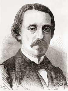 Jean Bernard Léon Foucault, uit Les Merveilles de la Science, gepubliceerd ca. 1870