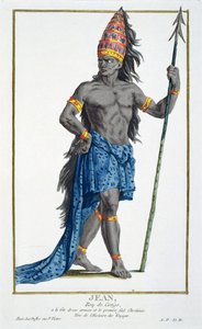 Jean, Koning van Congo, gegraveerd door Pierre Duflos (1742-1816), 1780 (kopergravure) door French School