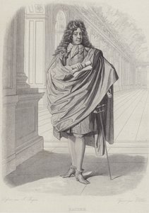 Jean Racine, Franse toneelschrijver, in de Spiegelzaal van Versailles