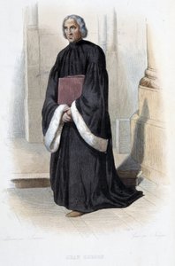 Jean de Gerson, Franse prediker en theoloog (1363-1429) - in "Le Plutarque francais", door Mennechet, Parijs door French School