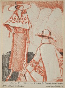 Jeanne Lanvin en etc uit een Collectie van Modeplaten door French School