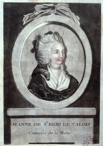 Jeanne de Valois-Saint-Remy (1756-91), gravin de La Motte, c.1786 door French School