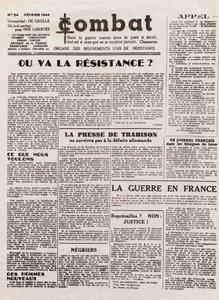 Journal COMBAT - nummer 54 - februari 1944 - orgaan van de verenigde verzetsbewegingen. (clandestiene krant) - Waar zal het verzet heen gaan