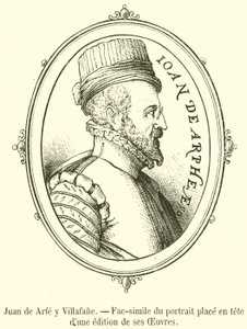 Juan de Arfe y Villafane, Facsimile van het portret aan het begin van een editie van zijn Werken door French School