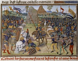 KAREL MARTEL: Slag bij Poitiers, 732 door French School