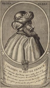 Koning Childerik III van de Franken door French School
