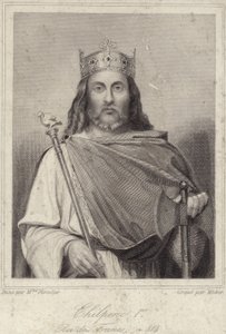 Koning Chilperik I van Neustrië door French School
