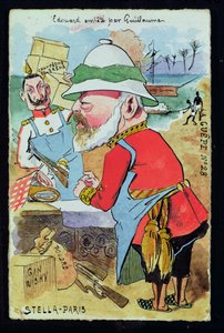 Koning Edward VII (1841-1910) Geplaagd door Kaiser Wilhelm II (1859-1941) uit Les Guepes, c.1890 door French School