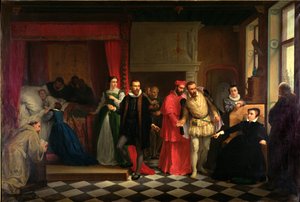 Koning Frans II (1544-60) op zijn Sterfbed, 1865