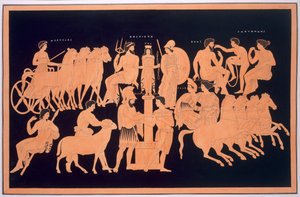 Koning Oenomaus, Hippodamia en Olympische goden