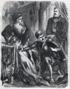 Koning Filips II (1527-1598) betrapte zijn zoon, prins Don Carlos (1545-1568), terwijl hij probeerde zijn stiefmoeder, koningin Elisabeth (1545-1568) (Elisabeth van Frankrijk of Isabelle van Valois), te schenden op 17 januari door French School