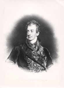 Klemens Wenzel Nepomuk Lothar (1773-1859) Prins van Metternich-Winneburg, c.1815 door French School