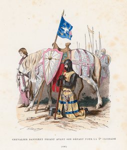 Ridder biddend voor vertrek naar de Tweede Kruistocht, 1146
