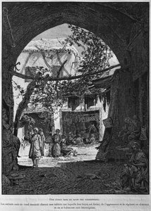 Koranschool in de schoenmakersbazaar, uit La Terre Sainte van Victor Guerin, 1884