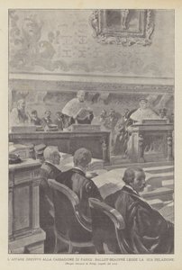 De Dreyfus-affaire bij het Hof van Cassatie in Parijs, Ballot-Beaupre leest zijn verslag door French School