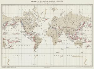 De Ondergrondse Warmte van de Aarde, Geografische Verspreiding van Vulkanen door French School