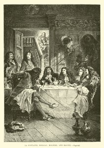 La Fontaine, Boileau, Molière en Racine door French School