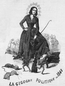 La Gigogne politique de 1848 (George Sand (Aurore Dupin, Baronne Dudevant) (1804-1876) Franse schrijfster). door French School
