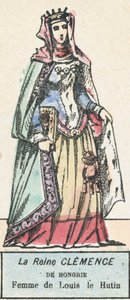 Koningin Clemence van Hongarije, vrouw van Lodewijk de Hutin door French School
