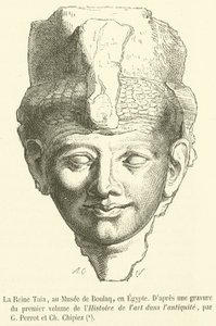De koningin Taia, in het Boulaq Museum, in Egypte door French School
